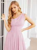 One Shoulder Bridesmaid Dresses Long Maxi Formal Evening Party Prom Gowns 28061
