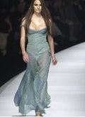 Vestido largo de noche verde con tirantes vintage de sirena, encaje, gasa, lentejuelas y abertura, vestido de gala Y8183