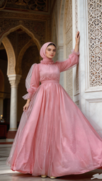 Pink tulle long prom dress pink tulle evening dress Y6325 by simplepromdress