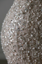 Sweetheart Sleeveless Beaded Lace Mermaid Wedding Dress