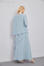 Abito da Sposa Madre con Cardigan Leggero Aperto Davanti Abito da Cerimonia Elegante 28081