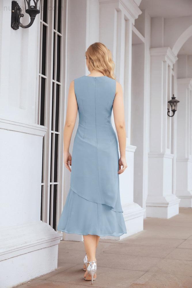 Vestido de fiesta formal de dos piezas en línea A para madre de la novia Numbersea 28072