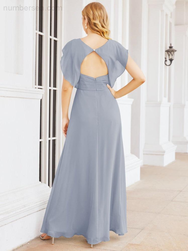 Bridesmaid Dresses Cape Formal Prom Dress Open Back Gowns for Mother of The Bride 28058
