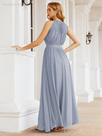 Vestido de Dama de Honra Numbersea com Alças, Cintura Império, Vestido Formal de Noite para Mãe da Noiva 28030