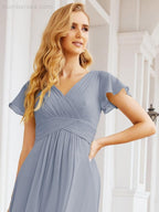 Vestidos de Baile Formais Numbersea para Mãe da Noiva com Mangas de Renda Vestido de Dama de Honra 28047