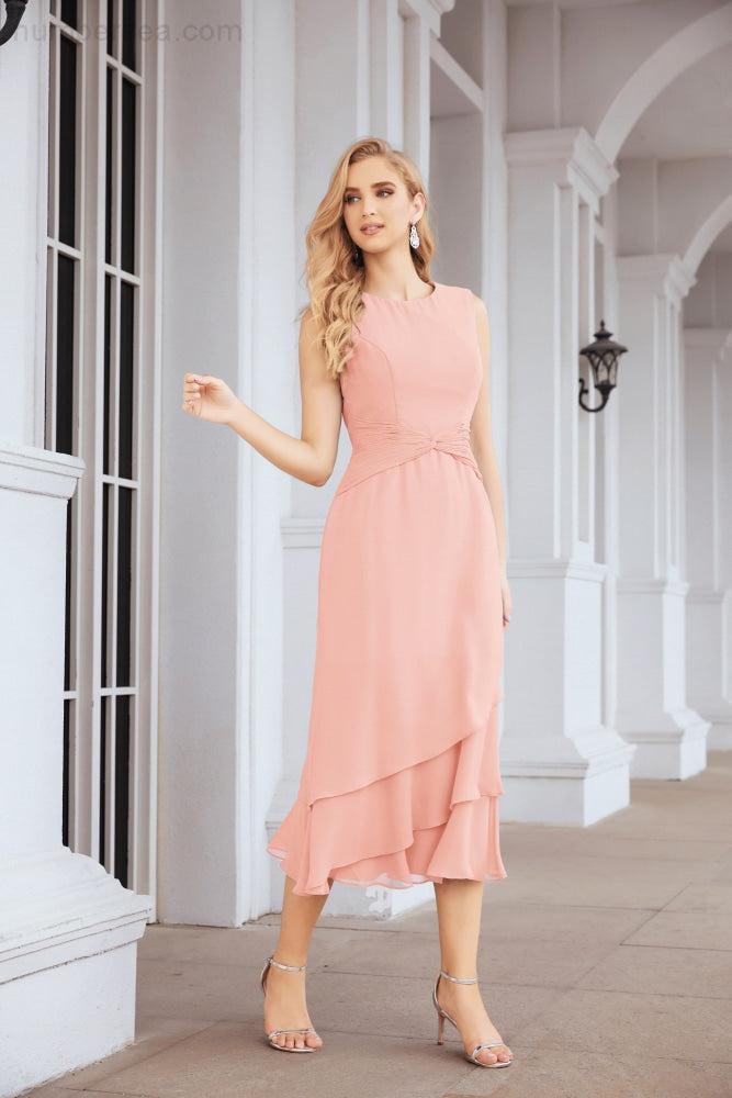 Vestido de fiesta formal de dos piezas en línea A para madre de la novia Numbersea 28072