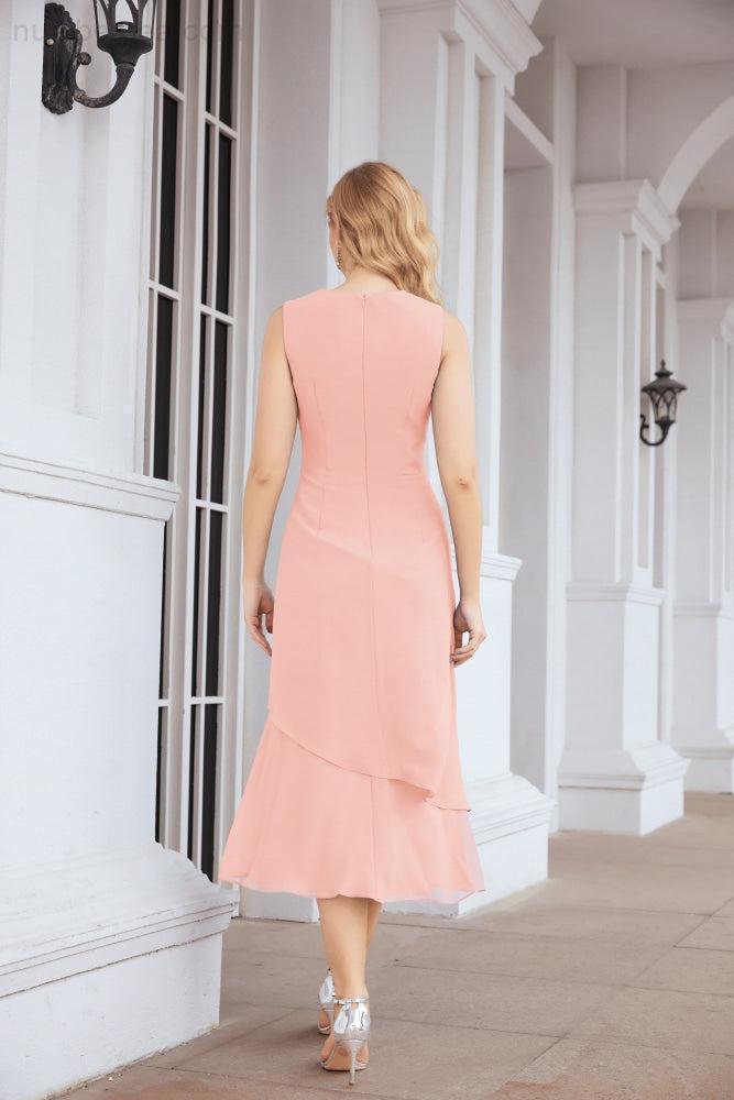 Vestido de fiesta formal de dos piezas en línea A para madre de la novia Numbersea 28072