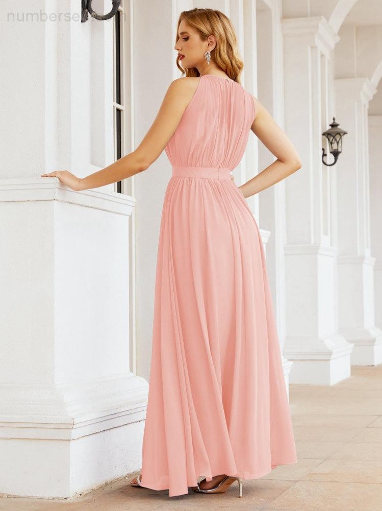 Vestido de Dama de Honra Numbersea com Alças, Cintura Império, Vestido Formal de Noite para Mãe da Noiva 28030