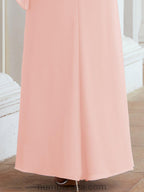 Numbersea Festliches Abendkleid Lang Mutter der Braut Kleid mit Rüschencape 28026