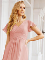 Vestidos de Baile Formais Numbersea para Mãe da Noiva com Mangas de Renda Vestido de Dama de Honra 28047