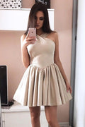 Robes de bal simples à col en X sans bretelles, robe de soirée