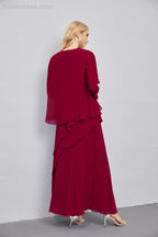 Abito da Sposa Madre con Cardigan Leggero Aperto Davanti Abito da Cerimonia Elegante 28081