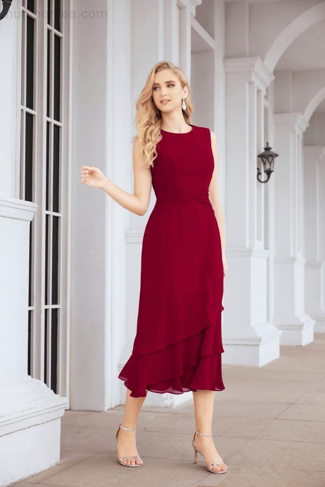 Vestido de fiesta formal de dos piezas en línea A para madre de la novia Numbersea 28072
