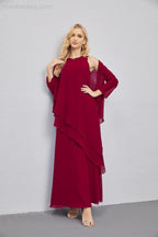 Abito da Sposa Madre con Cardigan Leggero Aperto Davanti Abito da Cerimonia Elegante 28081