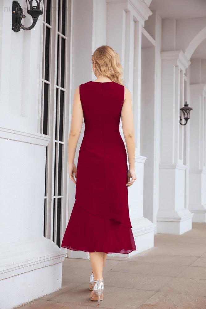 Vestido de fiesta formal de dos piezas en línea A para madre de la novia Numbersea 28072