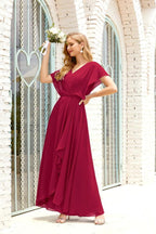 Mother of The Bride Dresses Plus Size V-Neck Floor Length Formal Prom Dress for Wedding Guest 28020