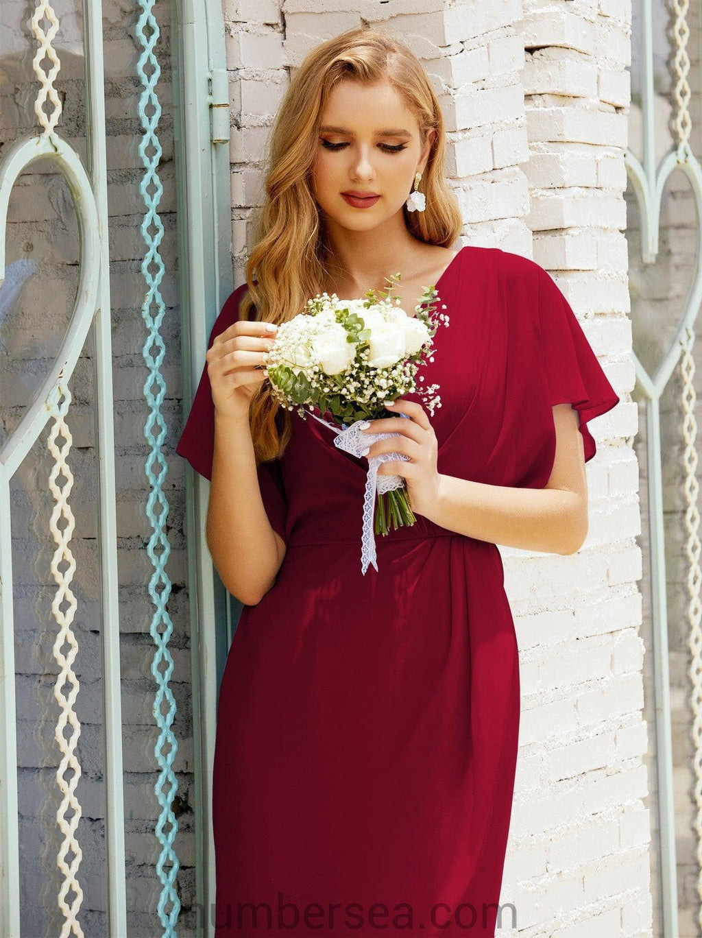 Vestidos de Baile de Regresso a Casa Comprimento ao Joelho Sem Mangas Modelo 28021
