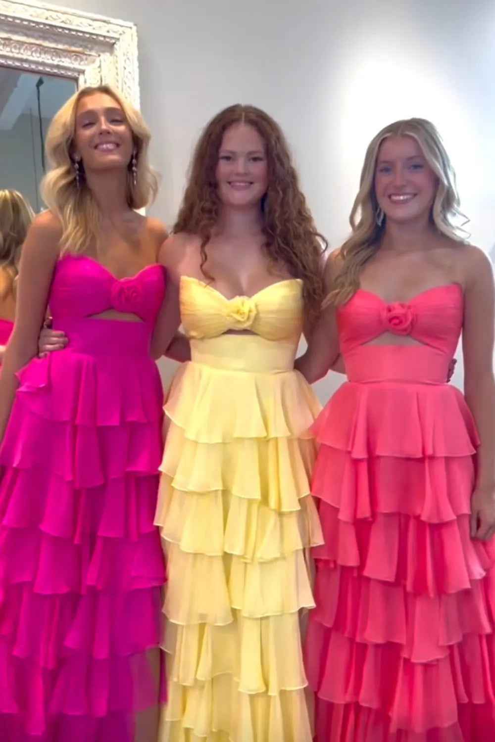 Royal Blue Sweetheart Chiffon A Line Prom Dress With Tiered Slit