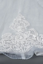 Cap Sleeve Ball Gown Wedding Dress With Sheer Tulle And Lace V Neck