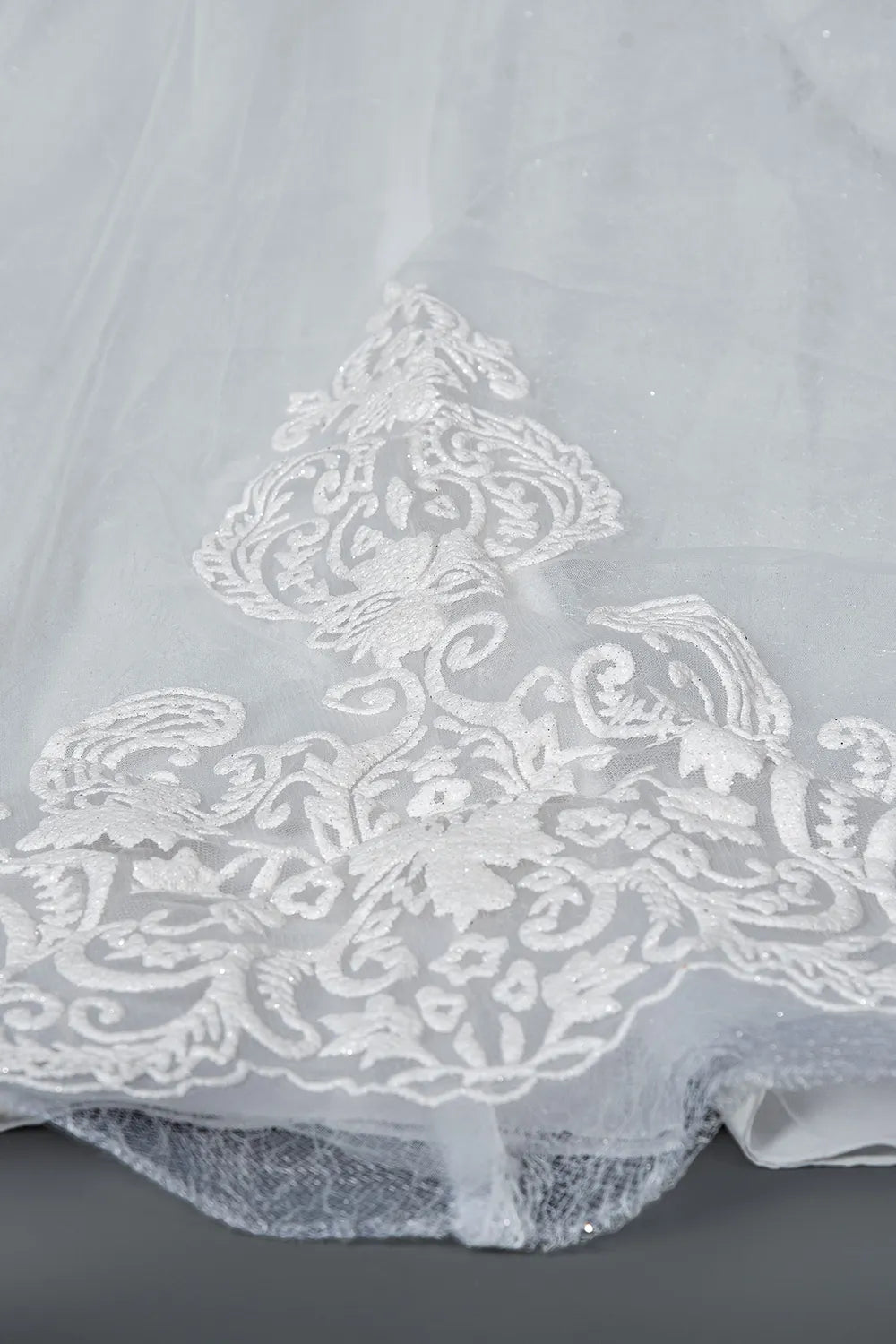 Cap Sleeve Ball Gown Wedding Dress With Sheer Tulle And Lace V Neck