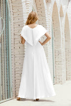 Mother of The Bride Dresses Plus Size V-Neck Floor Length Formal Prom Dress for Wedding Guest 28020