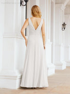 Bridesmaid Dresses for Wedding Ruffles Long Formal Prom Gowns 28039