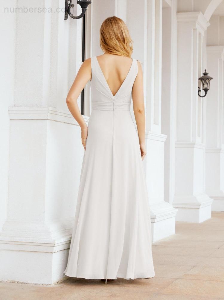 Bridesmaid Dresses for Wedding Ruffles Long Formal Prom Gowns 28039