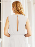 Sleeveless Long Bridesmaid Dress A line Formal Evening Prom Gown 28025