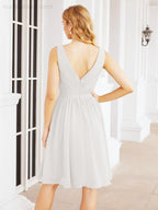 Homecoming Dresses Knee Length Skirt V Back 28062