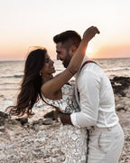 Charming V Neck Long Mermaid Floral Wedding Dress With Lace Backless