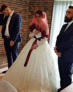 Glamorous Long Sleeve Lace Princess Wedding Dress For Brides