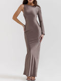 Robe longue manche unique Smoke One