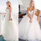 Long Tulle Spaghetti Strap Wedding Dress With Ethereal Silhouette