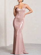 TARUXY PU Abito Sexy da Giorno per Donna Bodycon Piege Vita Alta Balze Abito da Sera Donna 2024 Abito da Festa Senza Schienale Tubino Donna