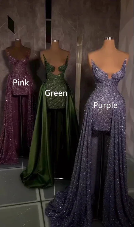 Vestido de Noite Brilhante com Lantejoulas Y8369