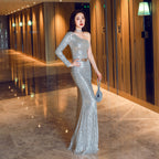 Vestido Fairy Dream Socialite Gathering Party para mulher – Vestido comprido adelgaçante para noiva – Vestido formal