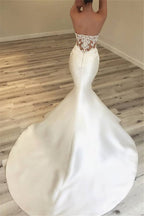Elegant V Neck Sleeveless Lace Applique Boho Wedding Dress