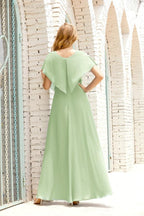 Mother of The Bride Dresses Plus Size V-Neck Floor Length Formal Prom Dress for Wedding Guest 28020