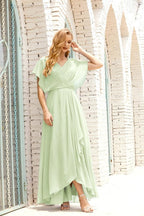 Mother of The Bride Dresses Plus Size V-Neck Floor Length Formal Prom Dress for Wedding Guest 28020