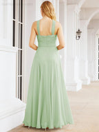 Crisscross Halter Bridesmaid Dresses for Party Wedding Evening Prom Maxi Ball Gowns 28053