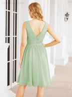 Homecoming Dresses Knee Length Skirt V Back 28062