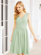 Homecoming Dresses Knee Length Skirt V Back 28062