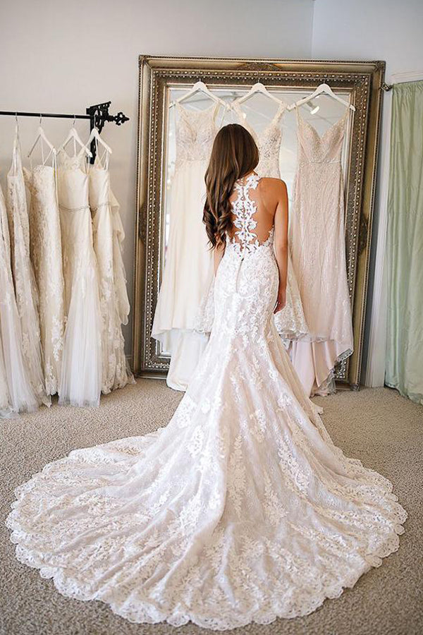 Classy Mermaid Sweetheart Wedding Dresses With Appliques