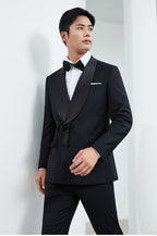 Custom Wedding Evening Gown And Tailored Banquet Men's Suit Set