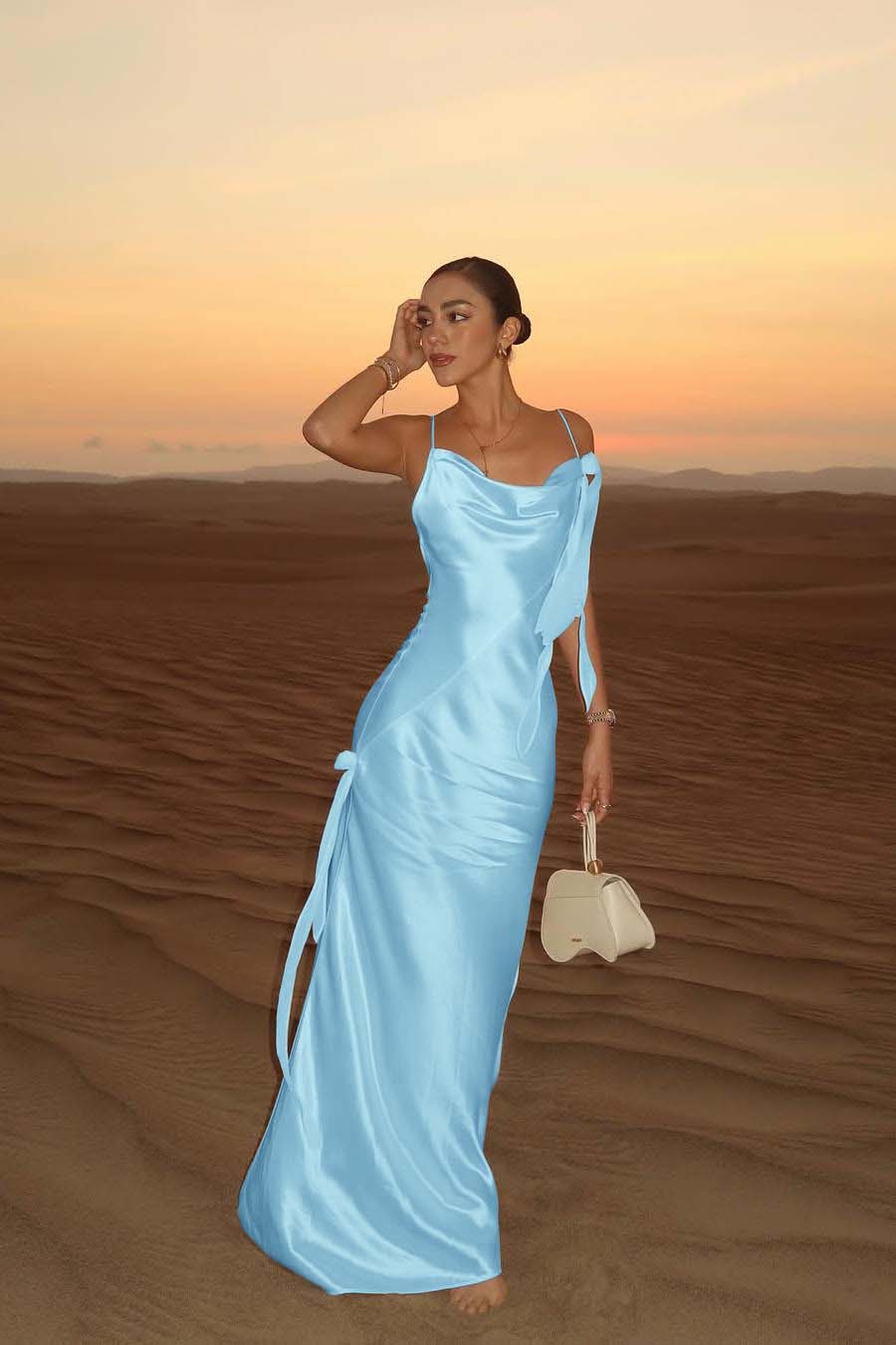 Spaghetti Strap Backless Mermaid Prom Dress With Pleated Hem