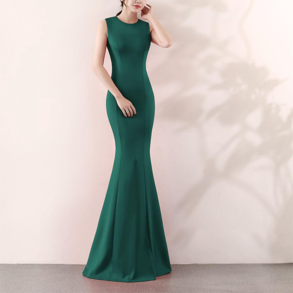 Abito da Sposa da Cerimonia Lungo Cocktail Elegante a Coda di Sirena per Fidanzamento Matrimonio Sera Donna – Il Miglior Abito da Sposa per la Sposa