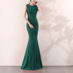 Abito da Sposa da Cerimonia Lungo Cocktail Elegante a Coda di Sirena per Fidanzamento Matrimonio Sera Donna – Il Miglior Abito da Sposa per la Sposa