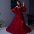 Jupe ample en fil doux et duveteux, vêtement de maternité cousu, robe de fête de maternité à col en cœur