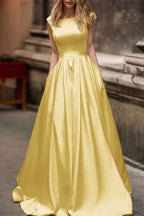 Cap Sleeve Wedding Dress With Pockets For Modern Bride
