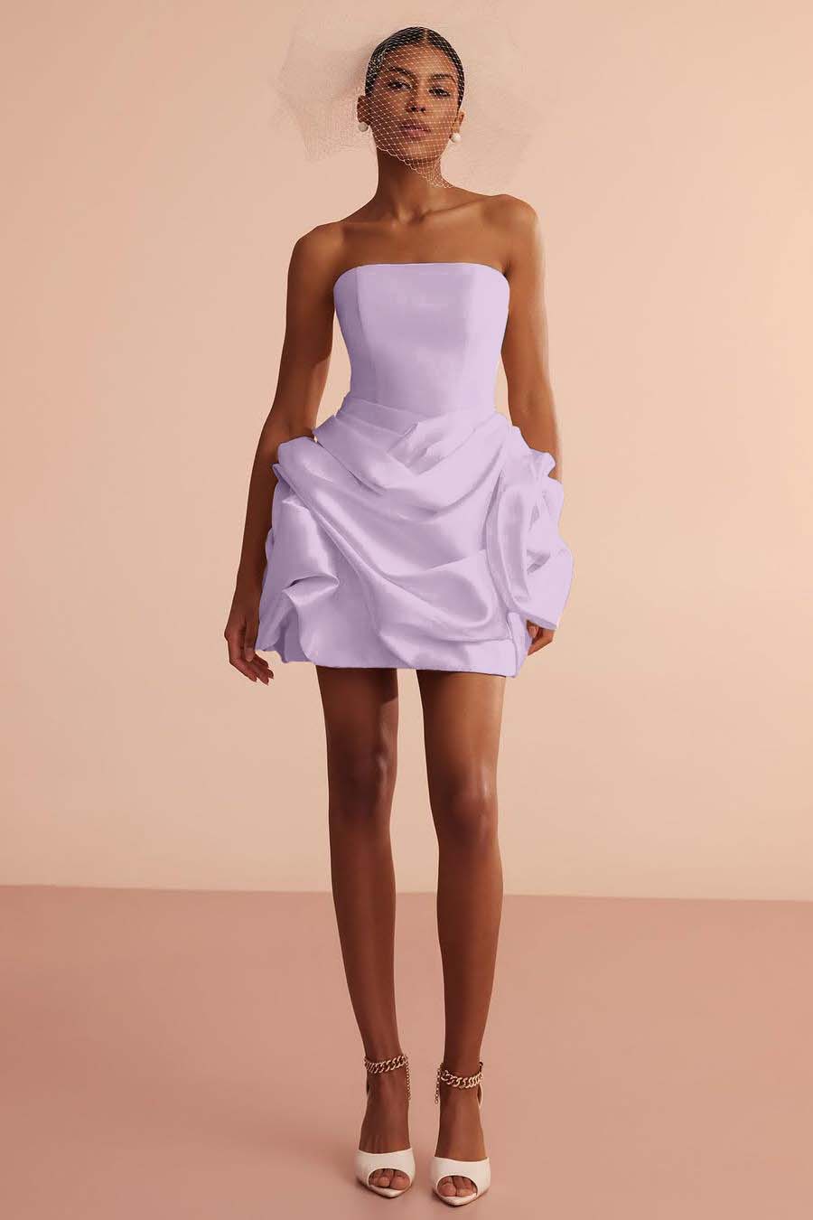 Glamorous Strapless Sleeveless Short Prom Dress With Pleated Skirt In 70 Colors